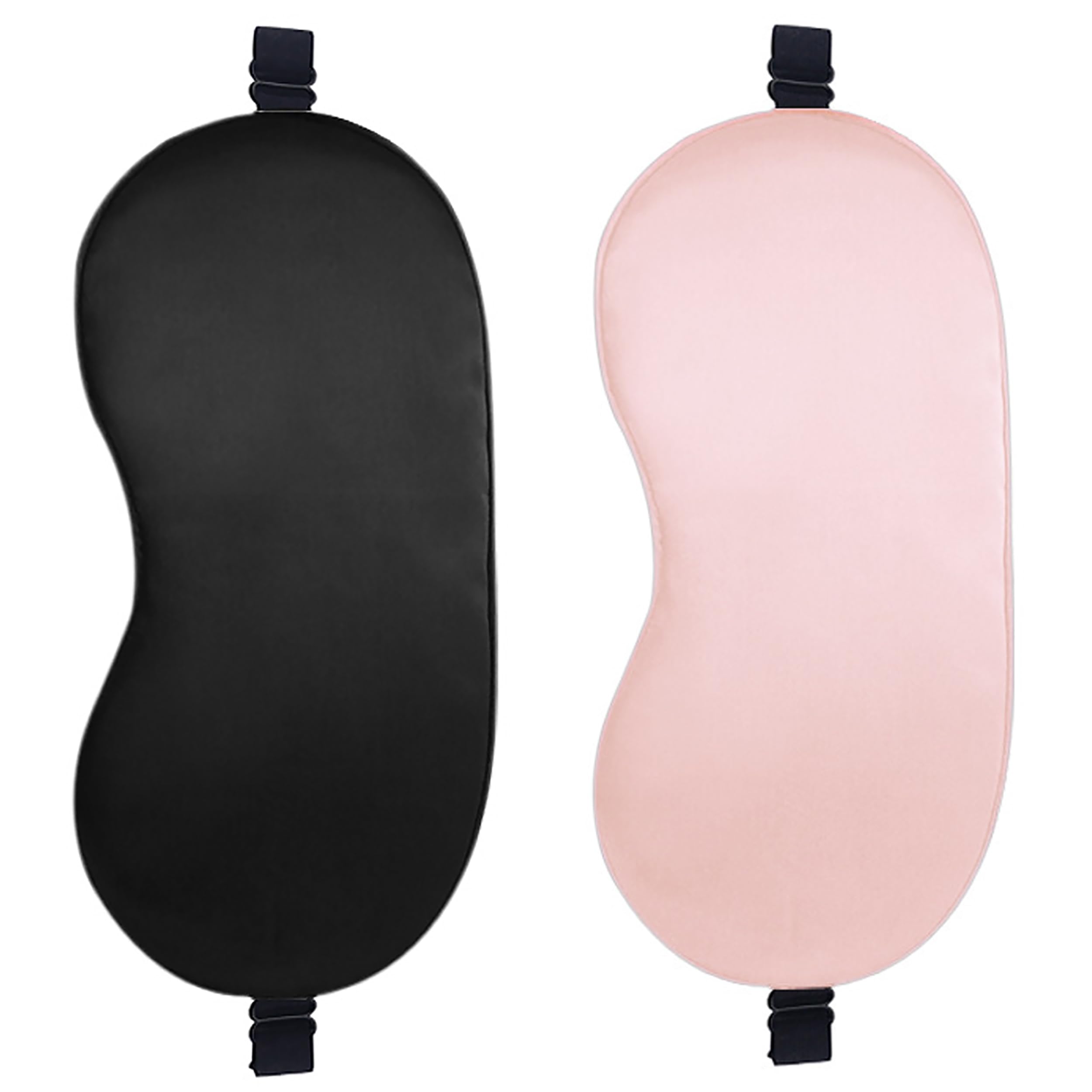 2 Pack Sleep Mask, 100% Blackout & Zero Pressure, Luoqun88 Mulberry Silk Cover with Adjust...