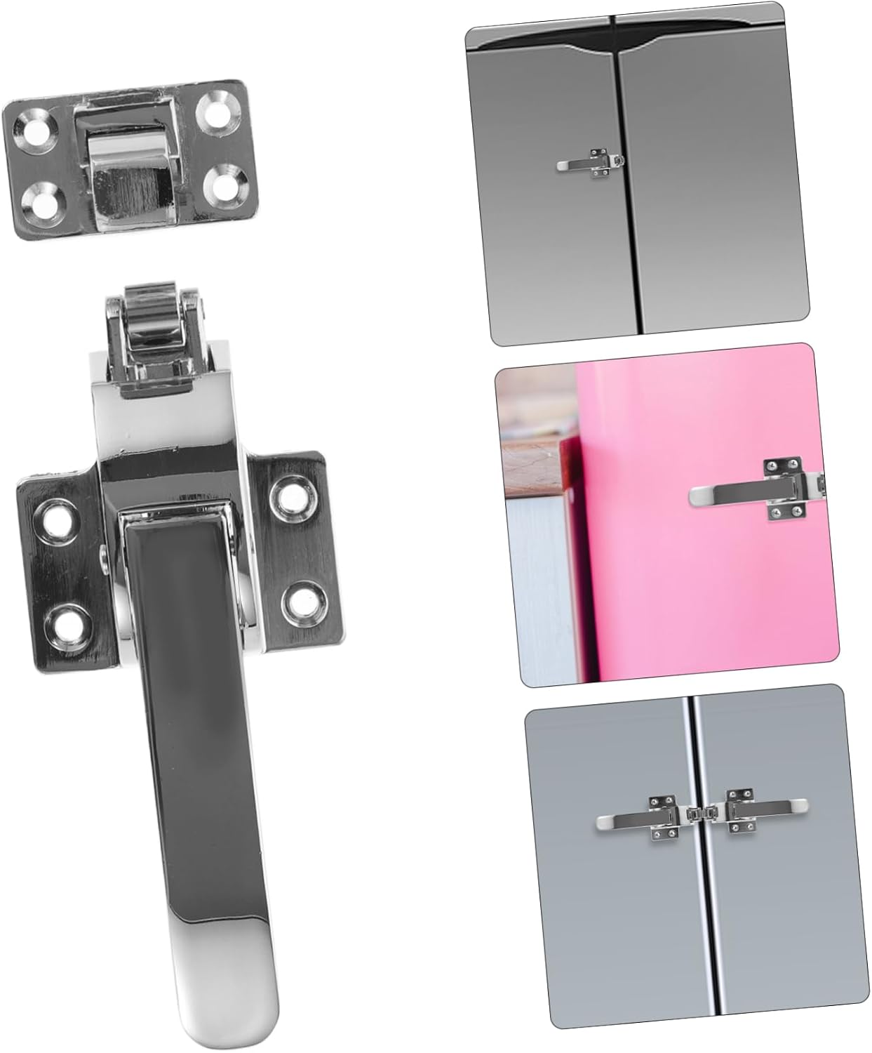 Healifty Thickened Freezer Door Handle Metal Appliance Handle Cooler Door Latch for Refrigerator and Household Equipment Kitchen Replacement