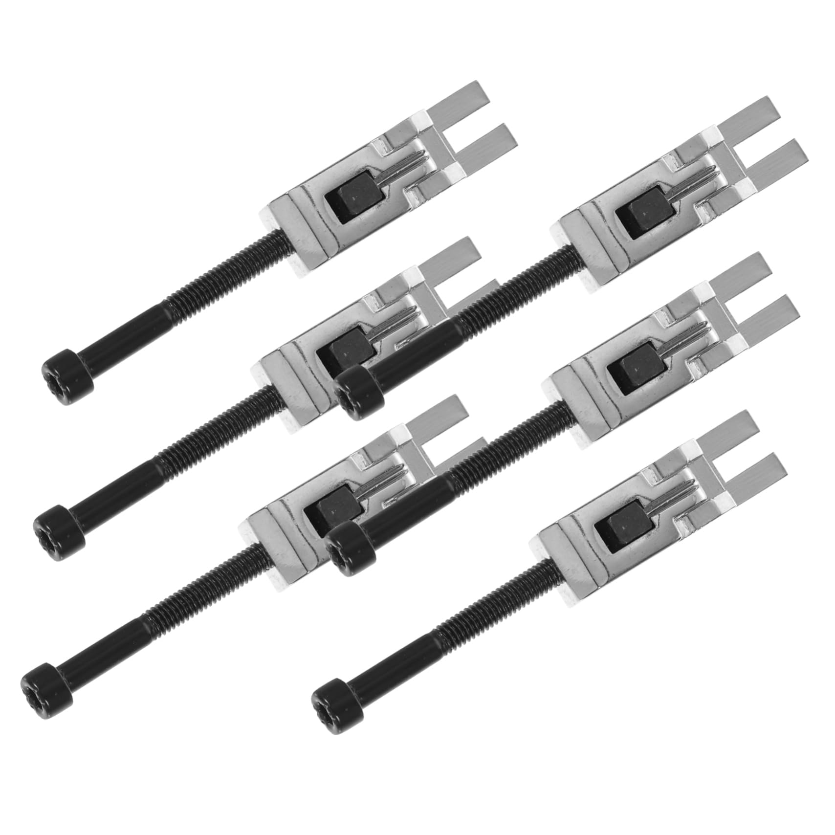 Wakauto Gaq59 6pcs Double Locking System Silver Guitar Saddle and Tremolo Bridge Parts Set