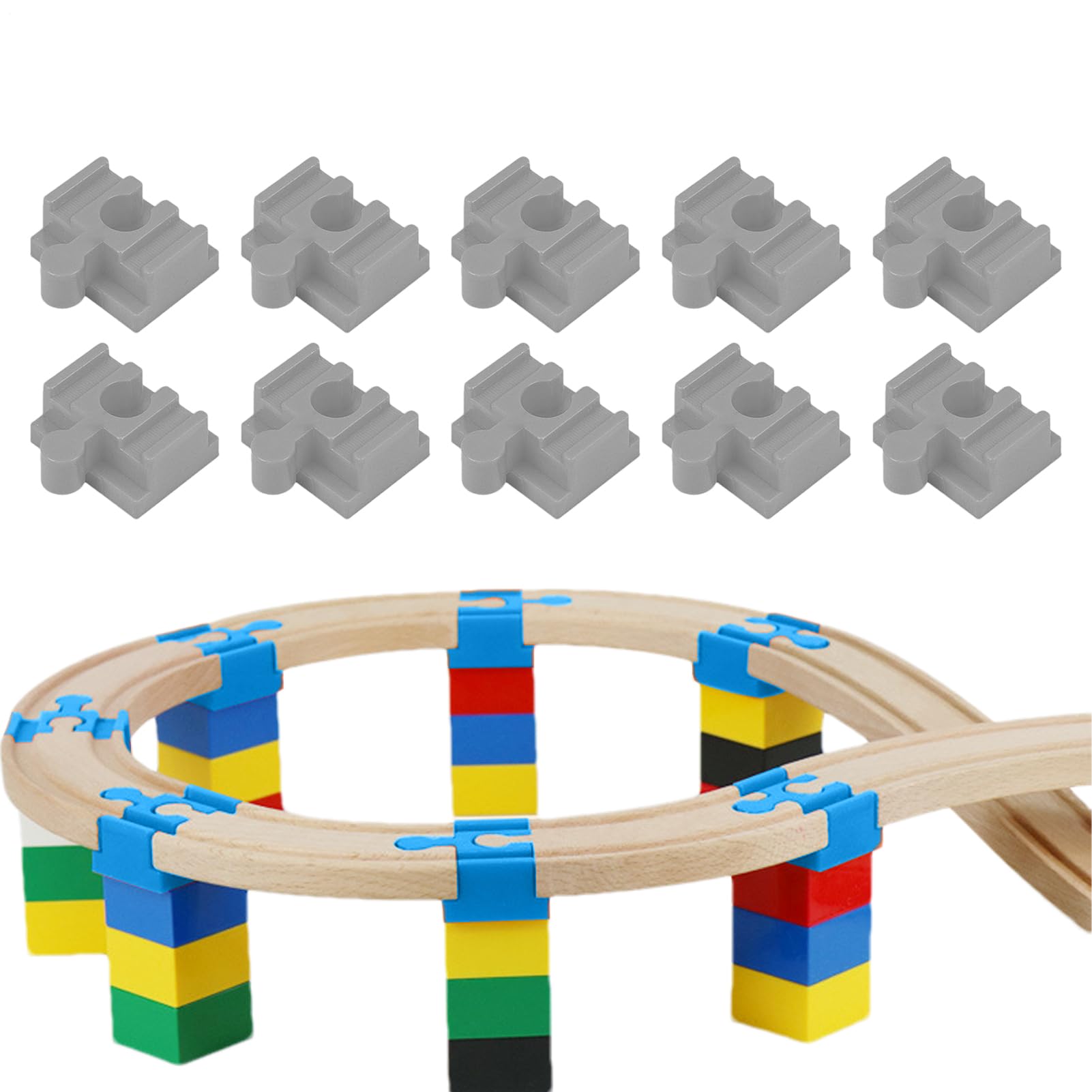 Train Track Connectors - Railway Track Adapter Accessories | Interactive Connecting Adapter for Kids Ages 3+ Preschool Kindergarten Daycare Center Classroom Indoor Play Living Room Bedroom