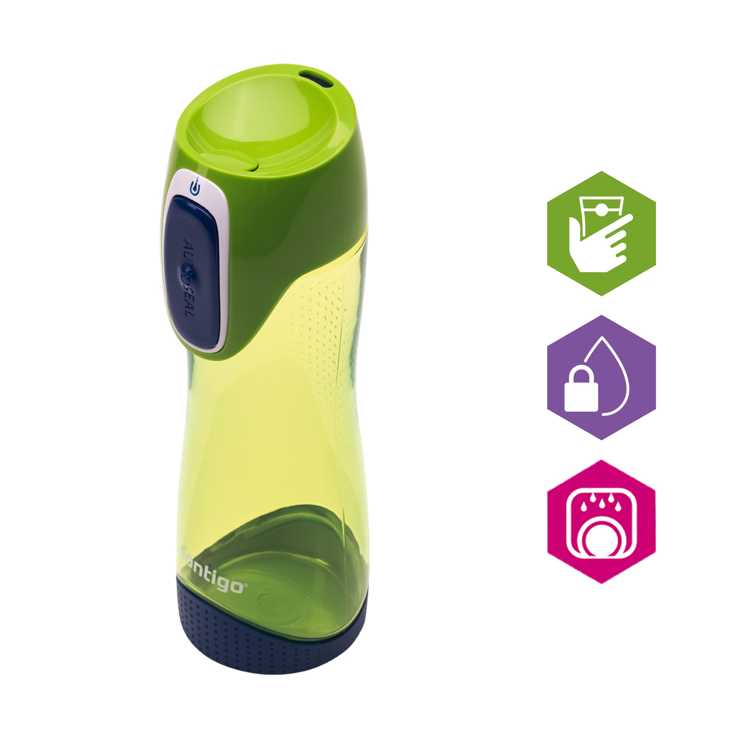 Contigo Thermobecher West Loop Autoseal, Edelstahl Isolierbecher & Trinkflasche Swish Autoseal, große BPA-freie Kunststoff Wasserflasche für Kinder