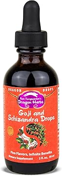 Dragon Herbs Goji Berry & Schizandra Drops Triple Extractions for Eye, Skin, Lung & Healthy Aging Support, Beauty Tonic Super Potency Fast Acting 2 fl oz, 60 mL Tincture Supplement