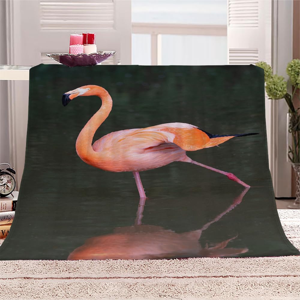 Couverture Polaire Flanelle Flamingo 150X200 Couverture Polaire Epaisse Hiver Chaude,Couverture Lit Jete De Canape 1 Personnes,Grand Chaud Et Doux,G1