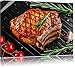 Produktbild Steak Rumpsteak Fleisch Food USA 100x70cm Bild auf Leinwand, XXL riesige Bilder fertig gerahmt mit Keilrahmen. Kunstdruck auf Wandbild mit Rahmen. Günstiger als Gemälde oder Ölbild, kein Poster oder Plakat.