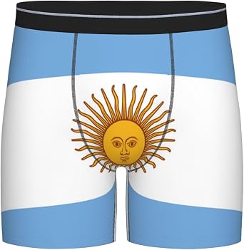 Augenstern MenS Argentina-Flag Long Boxer Briefs, Soft, Stretchy, And Comfortable For All-Day Wear