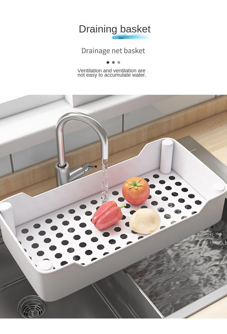 VetabRack - Carrito de cocina rodante, estante delgado de fácil montaje con desagüe, ideal para lavandería, salón, baño, plástico (blanco, 4 niveles, 15 cm de ancho)