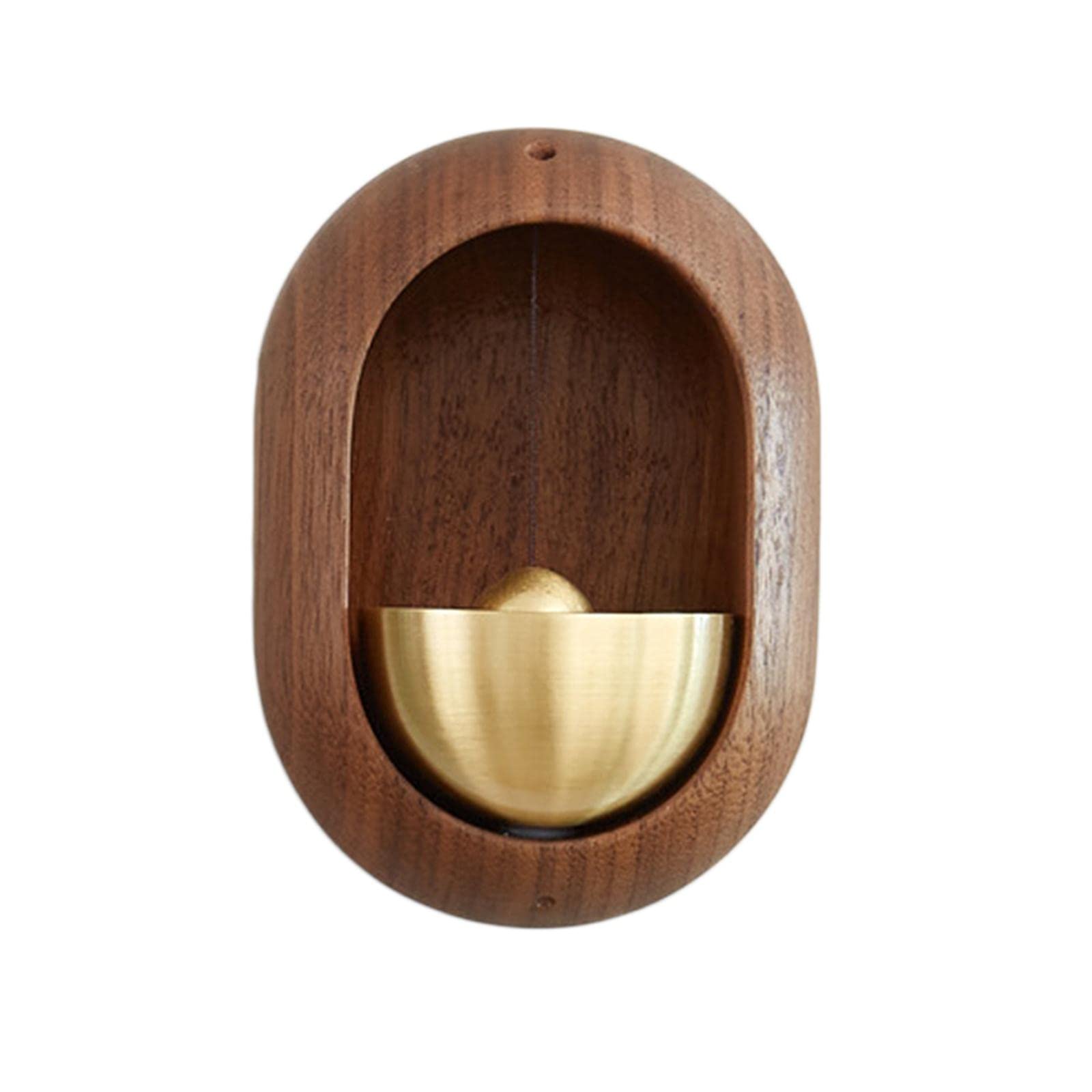 Wind Chime Magnetic Doorbell for Entrance Housewarming Gift Black walnut, 8x5.5 cm