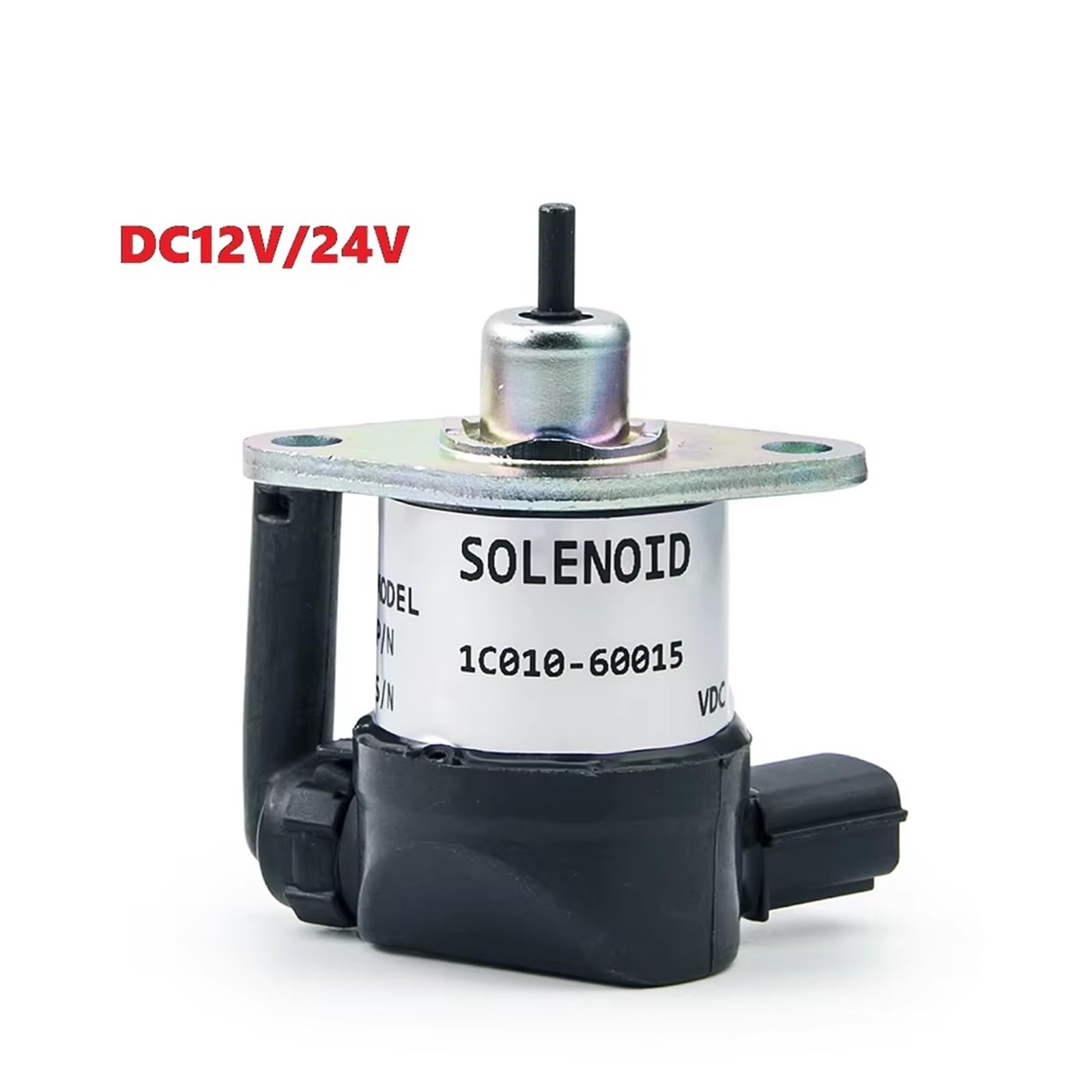 1C010-60015 1C010-60014 Válvula solenoide de corte de combustible del motor diésel DC12V 24V Motor V1505 V2203 V3300 V3600(24V)