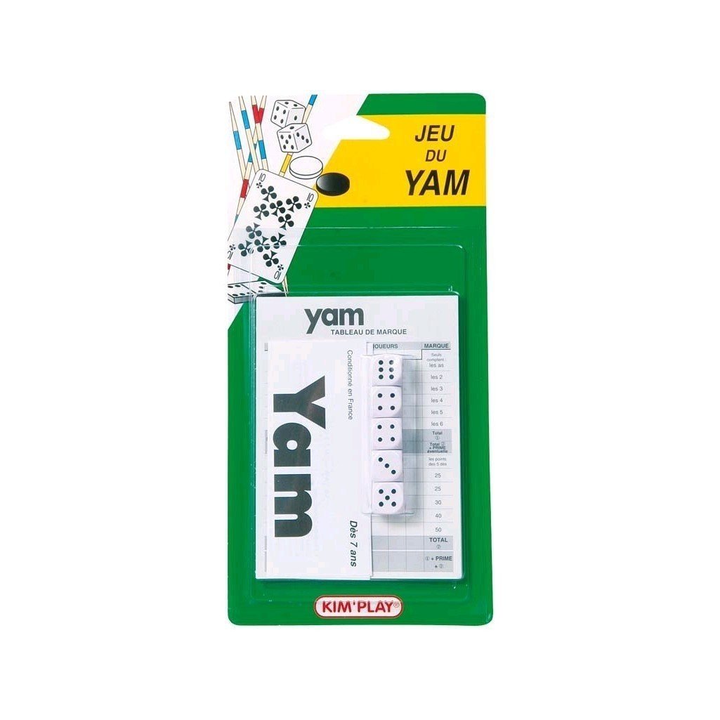 Jeu De Voyage Cofalu Kim'Play - Yam's (dés + Bloc) - Jeu De Société Compact - Neuf