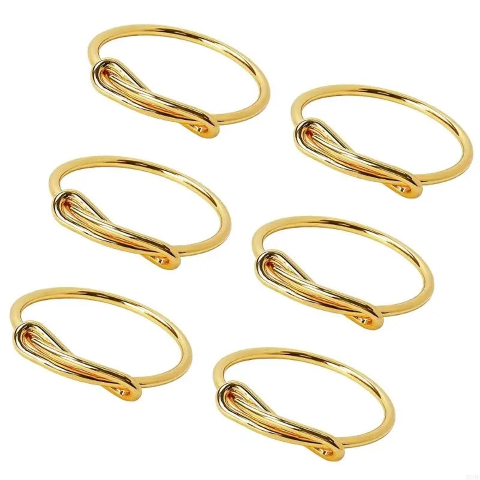 Napkin Rings 10pc Metal Knotted Napkin Ring Holders