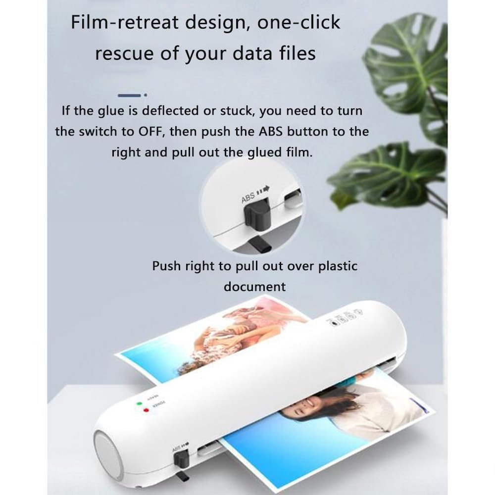 Macchina plastificatrice A4 da 9 pollici, mini macchina plastificatrice, plastificatrice da tavolo personale, plastificatrice a caldo e a freddo, preriscaldamento di 2 minuti, velocità di 340 mm/min,
