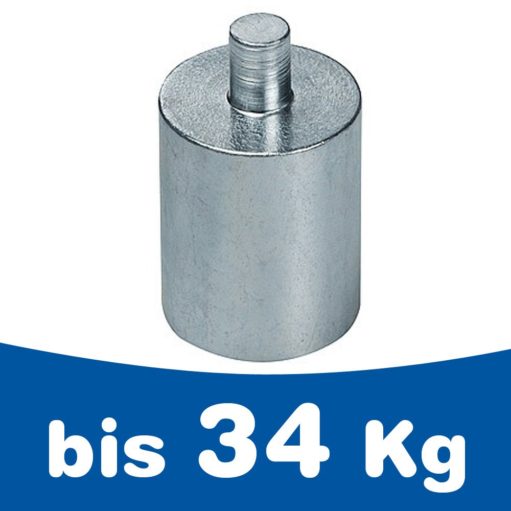 Base Magnética Cilíndrica De Neodimio - Diámetro 4-32 Mm, Fuerza 19 Kg, Carcasa De Acero Zincado