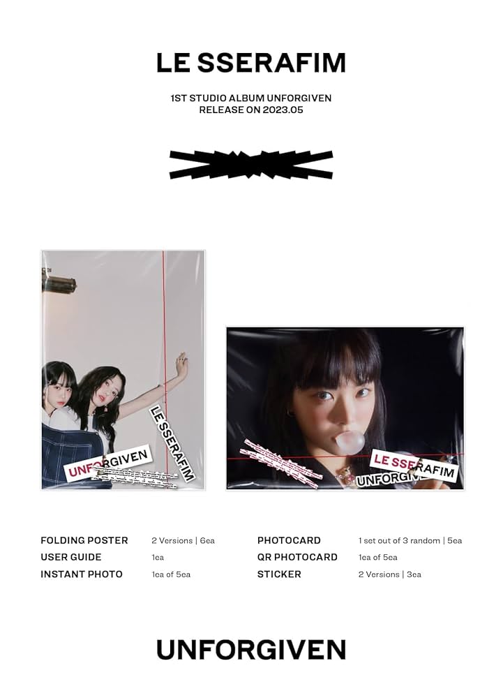 LE SSERAFIM UNFORGIVEN weverse 予約特典 セット LE SSERAFIM | 1st Studio Album 'UNFORGIVEN' (WEVERSE ALBUMS