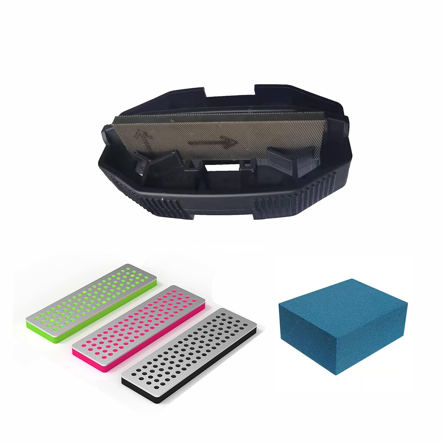 Kit de cera para esquí y snowboard, herramienta de ajuste de bordes, lima lateral de ángulo, diamante y piedra de goma