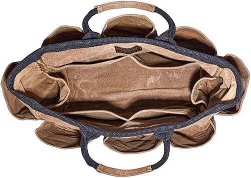 Miniatura 4 de Bolsa de suministros de lona encerada de 14 pulgadas/bolsa de herramientas de jardín/organizador de limpieza/barra móvil/bolsa de almacenamiento