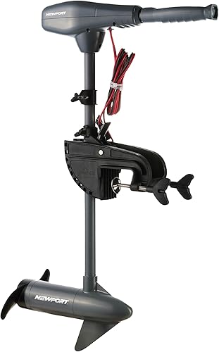 Newport Kayak Series - Motor eléctrico de pesca de curricán de 36 libras de empuje montado en popa para agua salada con indicador de batería LED