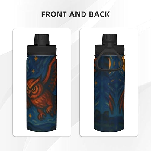 Miniatura 3 de Owl Insulated Stainless Steel Kettle  Print Funny Water Bottle Insulated  Ideal for Sports and Travel
