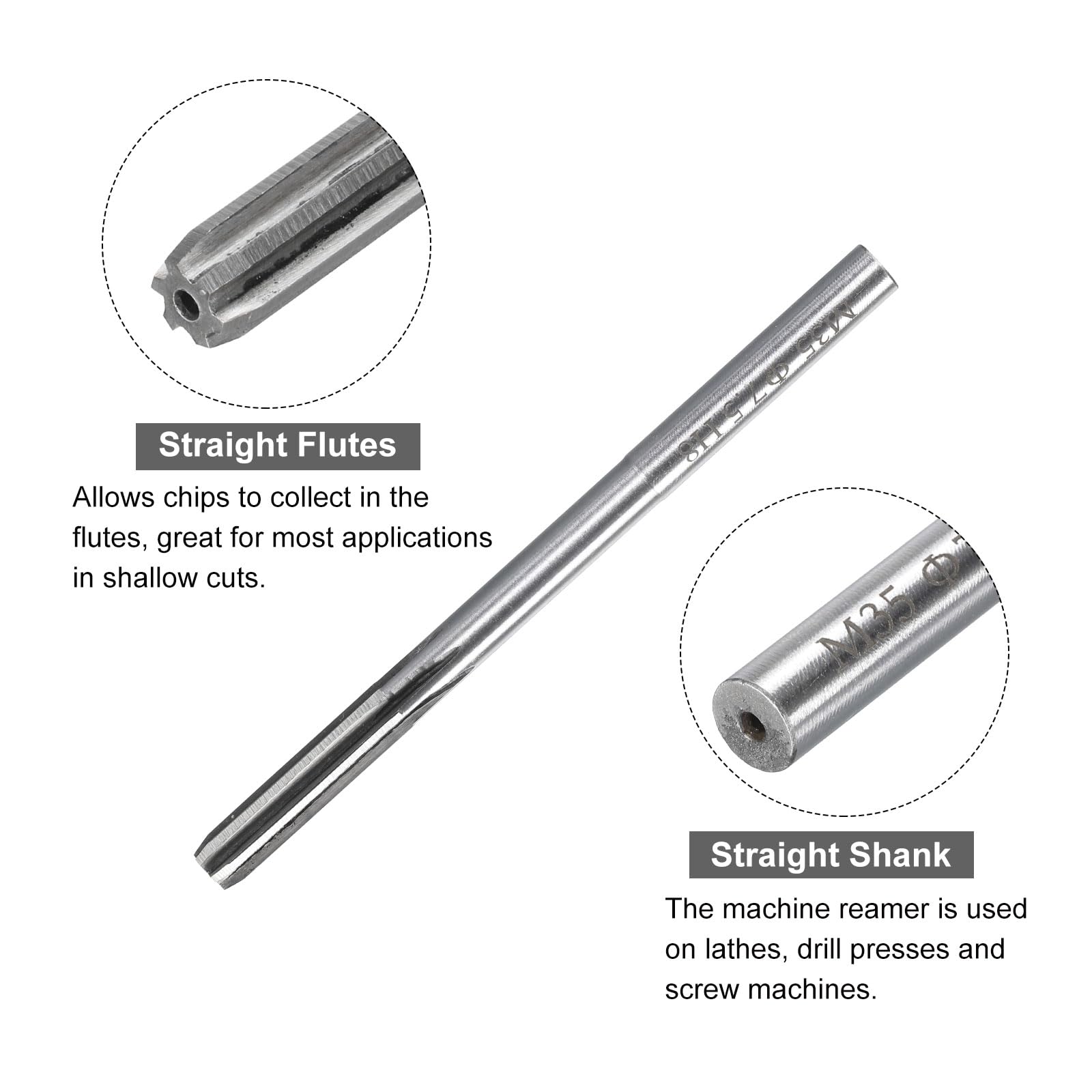 Alesatore Di Serraggio QUARKZMAN 9,5mm H8 Per Metallo E Legno - Utensile In Acciaio M35 Per Torni E Trapani