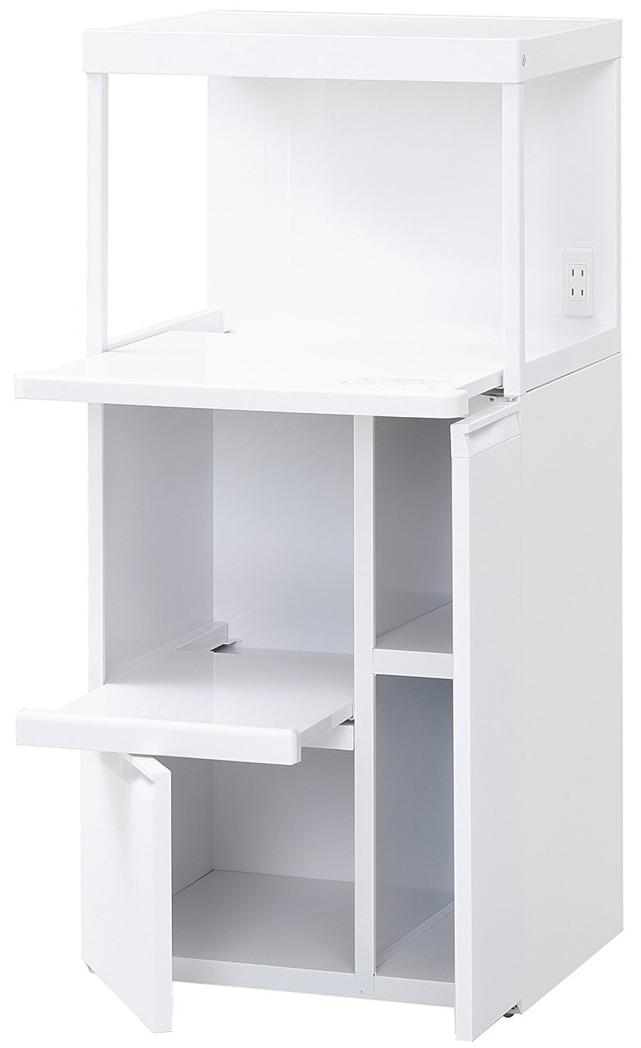 Amazon.co.jp: ポットや炊飯器のおける日本製レンジ台 収納タイプ