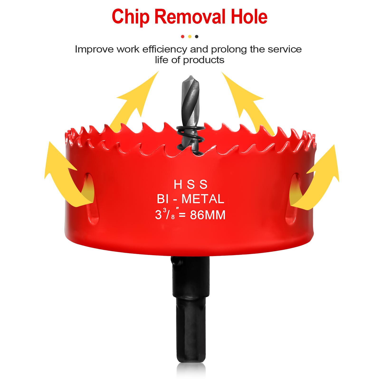 HSS Bi-Metal Hole Cutter Core Drill Bit 3 3/8” G857122