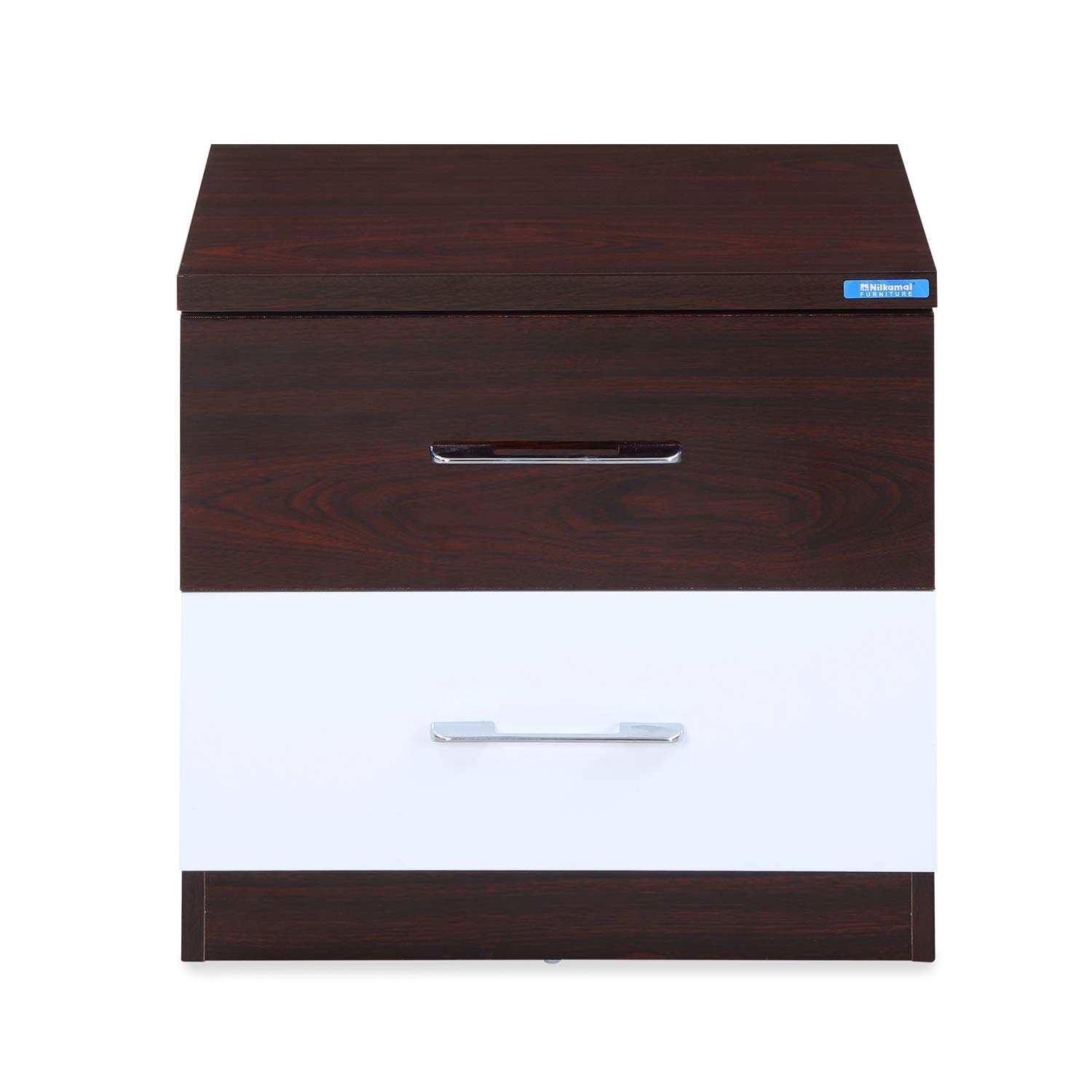 Nilkamal Tristar Engineered Wood Side Table Brown/White