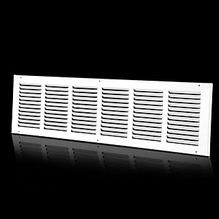 Nature Du 30x6 Return Air Grille - Duct Opening Size, Heavy Duty Steel HVAC Vent Cover for Wall/Ceiling, Easy Install w/Screws
