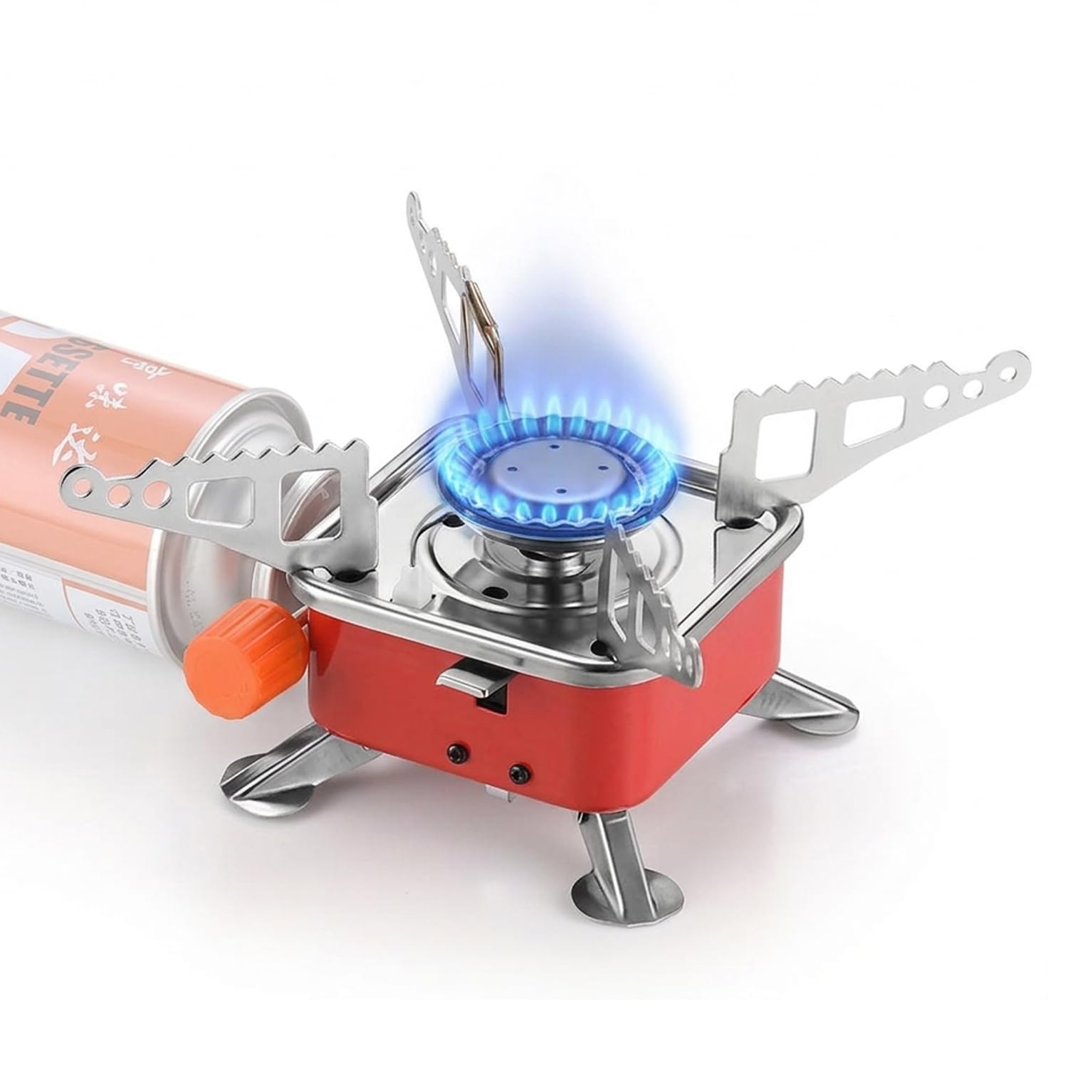 EYUVAA LABEL Portable Camping Stove for Travel Lightweight Backpack Butane Gas Burner, Compact Cooking Stove, Small Foldable Gas Stove for Hiking, Travel, Outdoor Cooking, and Camping (Pack of 1)-image-14