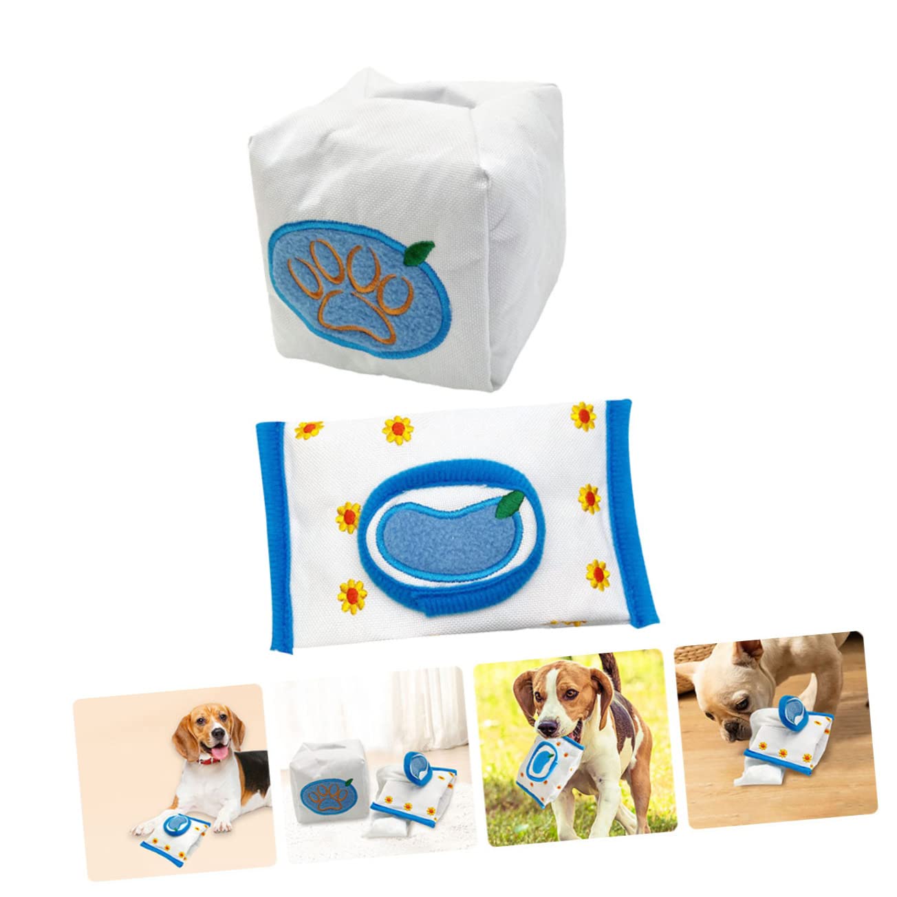 SUPVOX 8piezas Juguete Olfativo para Perros Juguetes Interactivos De Alimentación Lenta para Cachorros De Interior Papel Extraíble