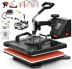110V, 8 EM 1 Prensa Termica Sublimação, Maquina de Estampar Camisetas, Prensa Termica, Prensa Térmica Sublimação Máquinas de Prensa Térmica Transferência de Calor Por para Camisetas Caneca Chapéu Placa