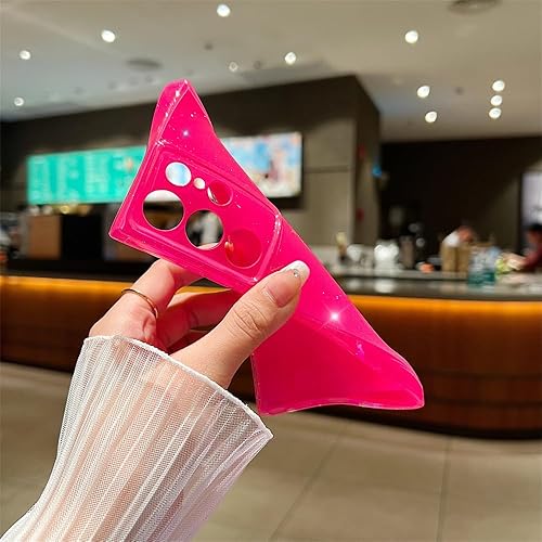 Miniatura 6 de aowner Funda diseñada para Samsung Galaxy S22 Ultra, con purpurina de cristal líquido, bonita funda de color neón brillante, protección completa,
