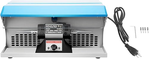 Miniatura 9 de 500 W multiuso joyería pulidora de roca máquina de pulir roca torno de banco, 110 V Banco de joyería pulido pulido máquina pulidora de polvo