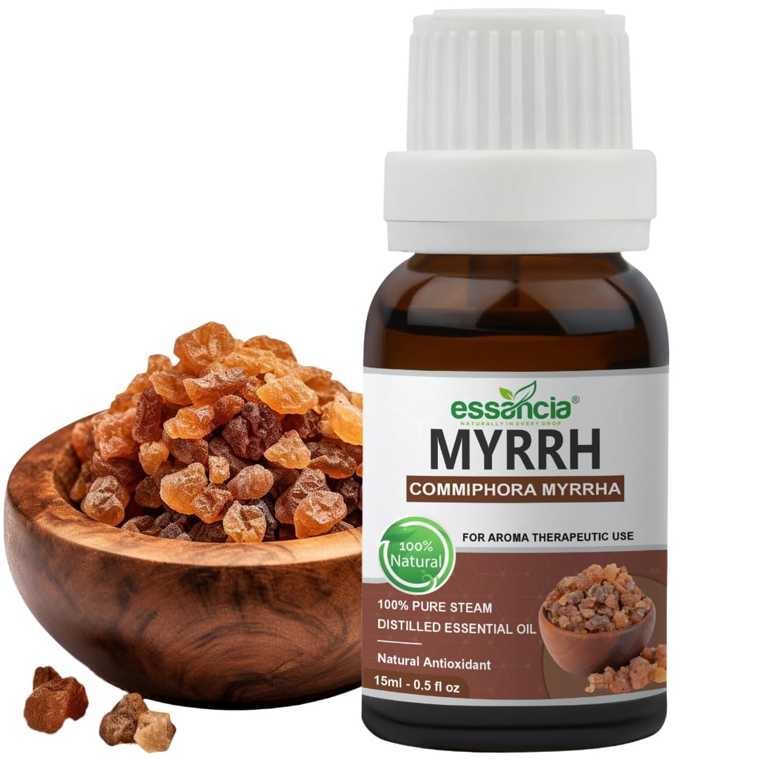 essancia - NATURALLY IN EVERY DROP Myrrh Essential Oil For Meditation & Skin Care - 100% Pure, Natural, Undiluted Therapeutic Grade (15Ml)