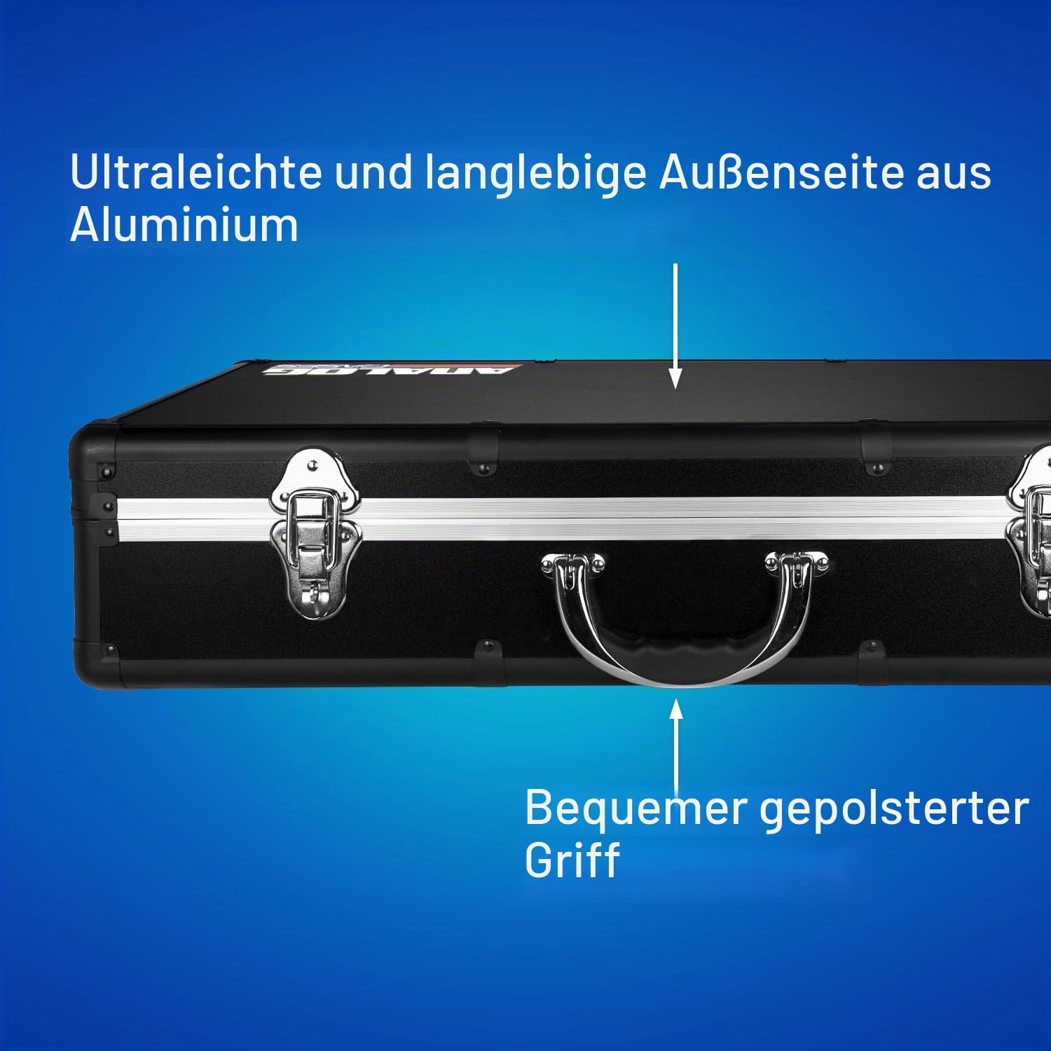 Unison Case für Hercules DJ Control Inpulse 500, Schutzkoffer (Hochwertiger Transportkoffer, mit individuell gestanztem Schaumstoff, Metallverschlüsse, ergonomischer Gummigriff)