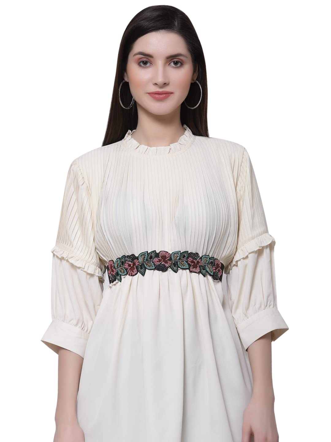 AnekaantBlack & Multi Velvet Embellished Wide Belt