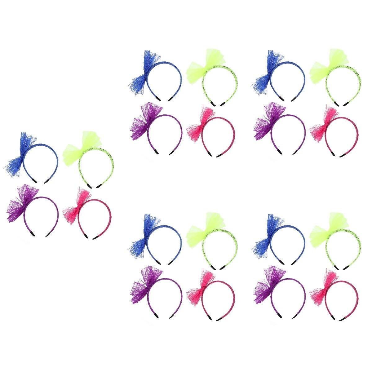 SEWACC 20 Piezas Diadema Femenina Lazo Grande de Tela para Mujer, Diseño Adorable y Ajuste Seguro Adecuado para Fiestas y Actuaciones