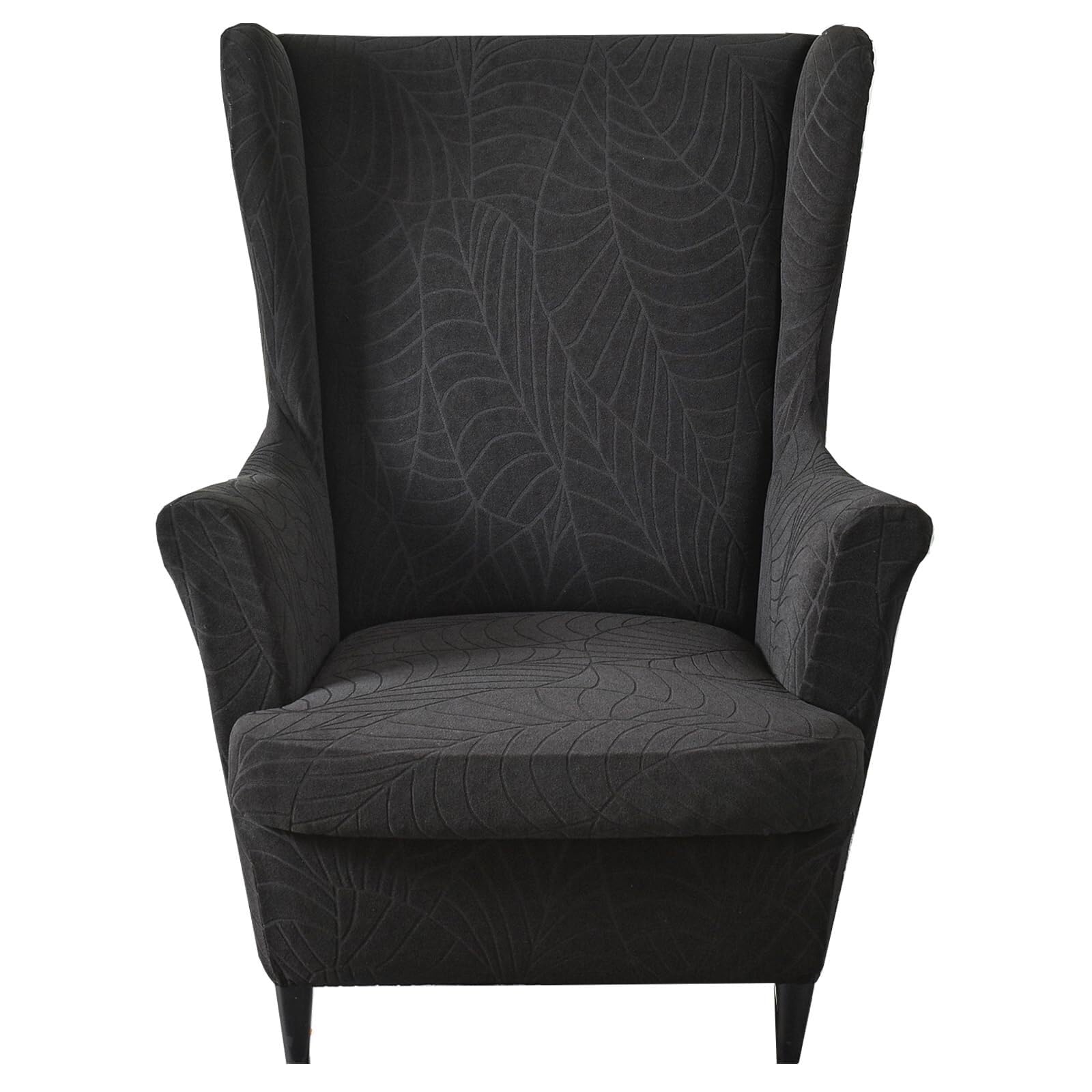 BEIWOSHA Wingback Chair Slipcovers 2 Piece,Stretch Spandex Wing Chair