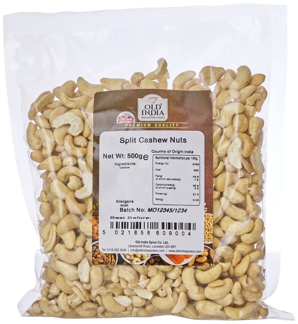 Old India Split Cashew Nuts 500g