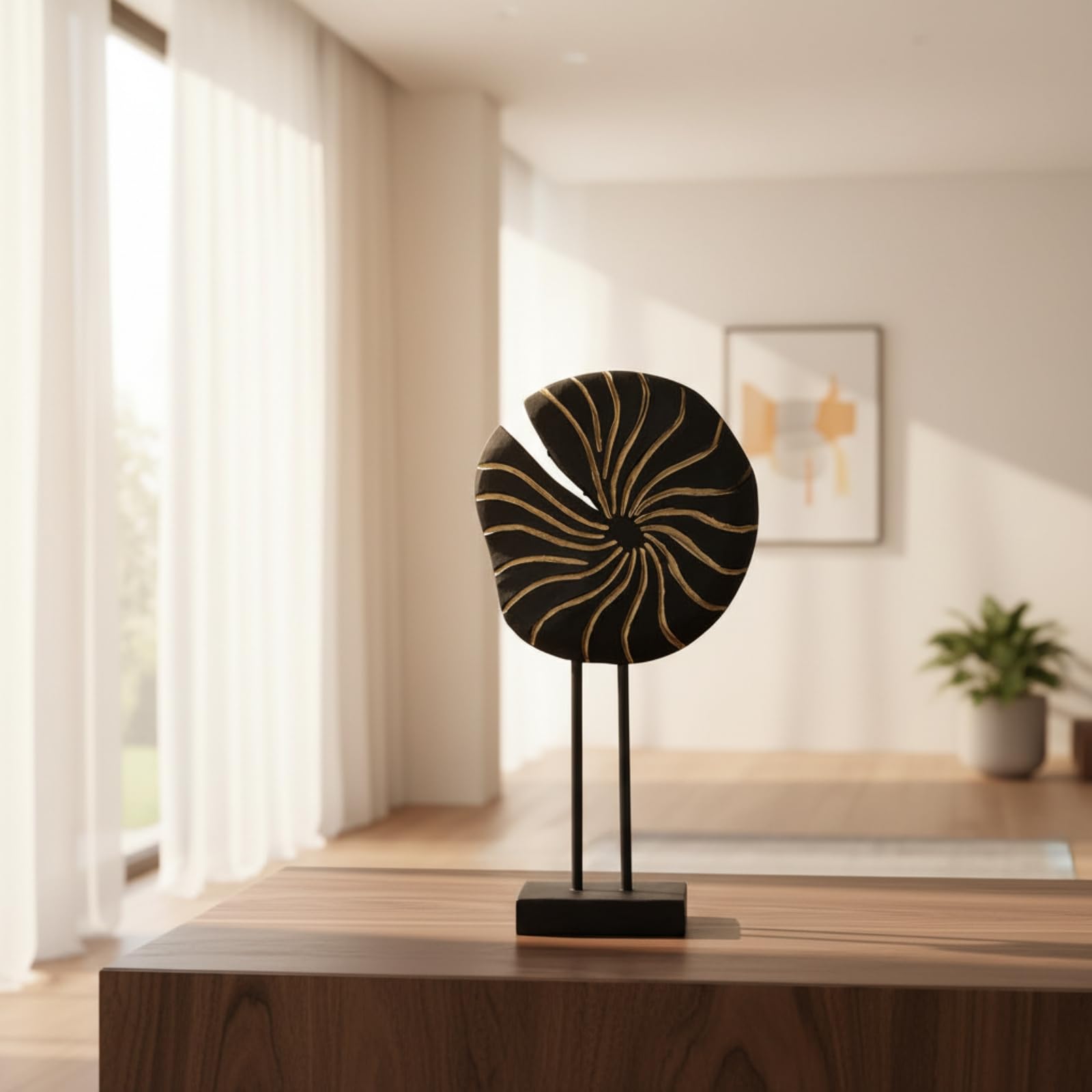 Gralara Sculpture avec Socle sur Pied
