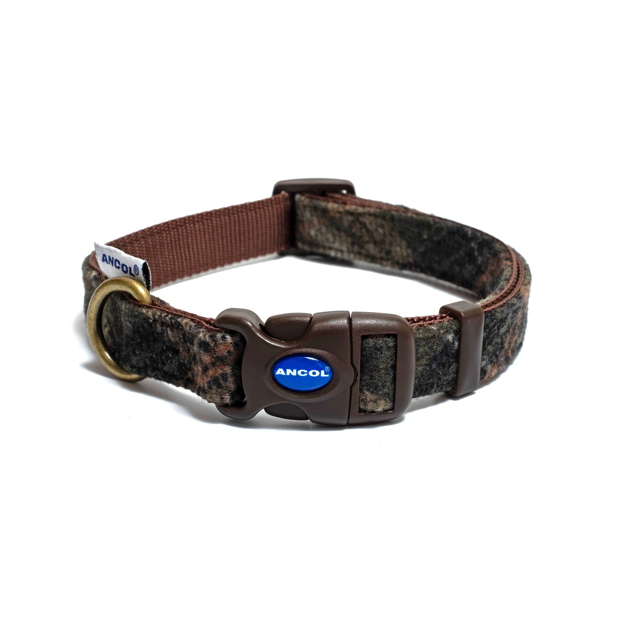 AncolCountry Check Adjustable collar 30-50cm, Brown