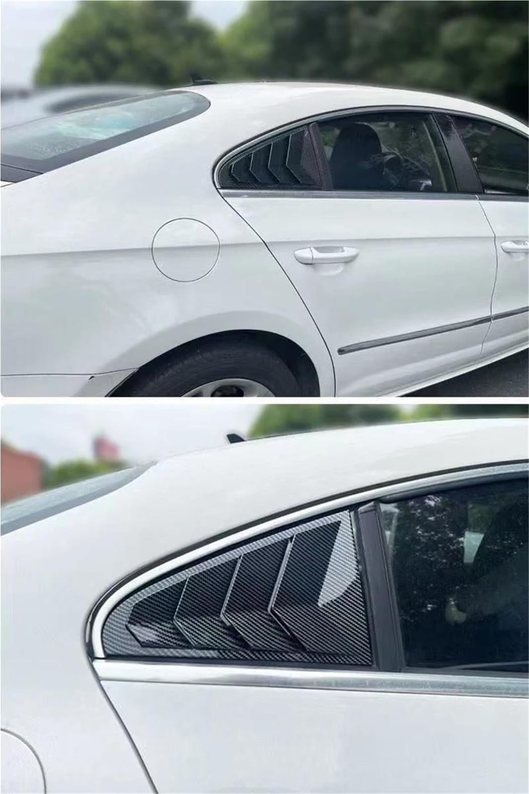 samochód Żaluzja Tylnej Szyby Bocznej Dla VW Passat CC 2010-2018 Tylna Trójkątna Ramka Dekoracyjna Żaluzji(D)