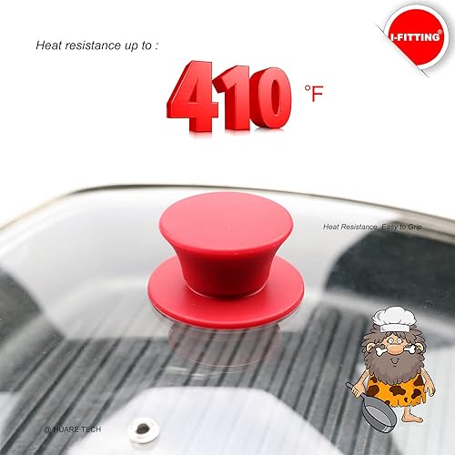 Miniatura 4 de Pomo universal de repuesto para tapas de cacerola, de silicona resistente al calor, sin BPA, apto para lavavajillas, se adapta a sartenes y