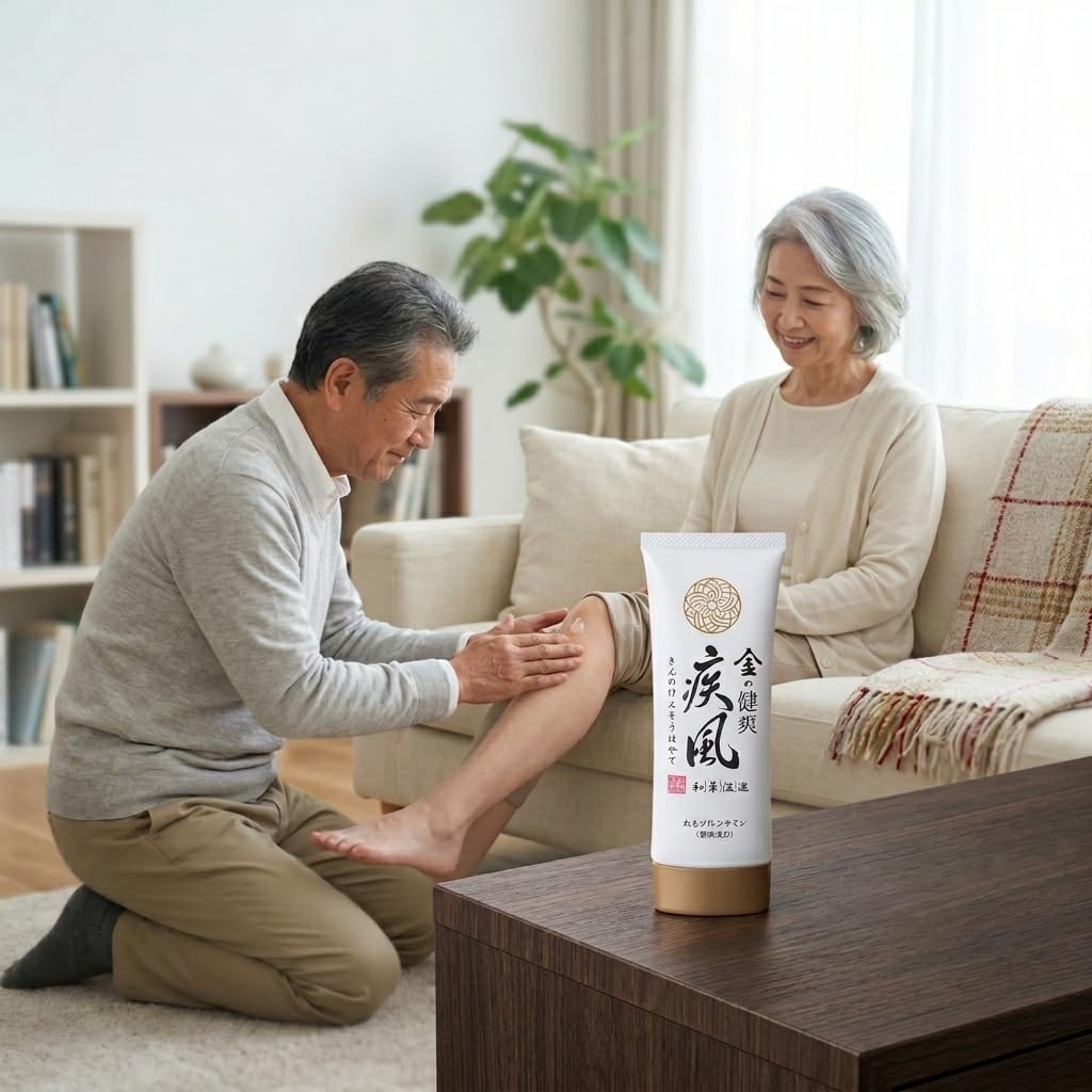金の健爽疾風　(ボディ用マッサージクリーム) 80g 3本セット 健爽疾風（けんそうはやて） 80g 3個セット マッサージクリーム