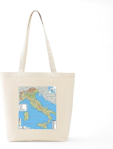 Miniatura 6 de CafePress Bolso de asas italiano del orgullo bolso de mano de la lona natural, bolso de compras de