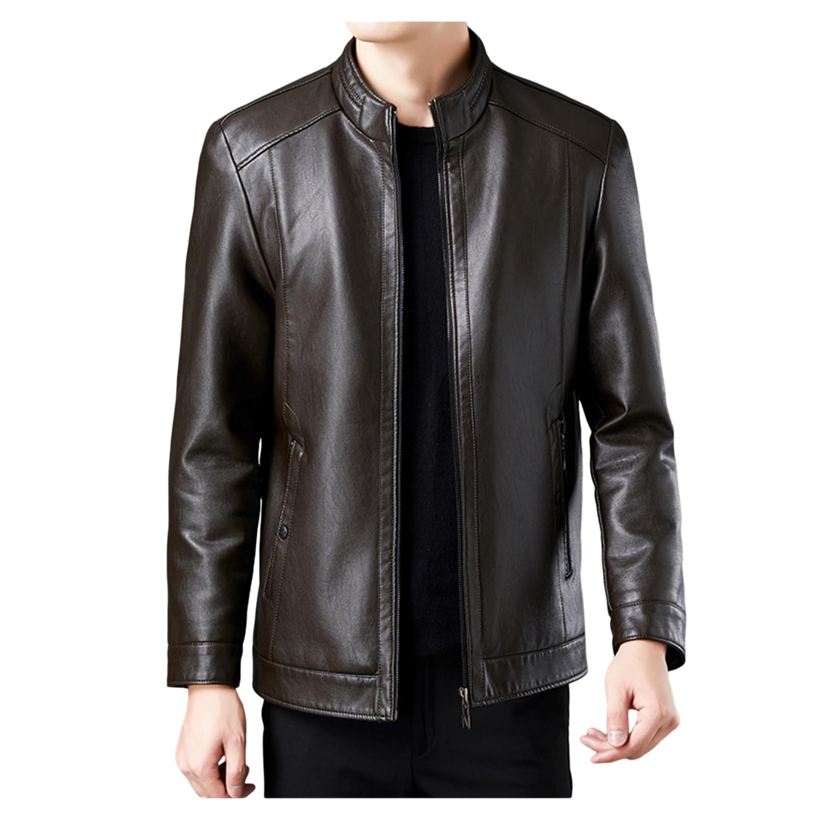 Chaqueta De Vellón para Hombres Engrosada Chaqueta De Colección De Colección De Colección De Cuero