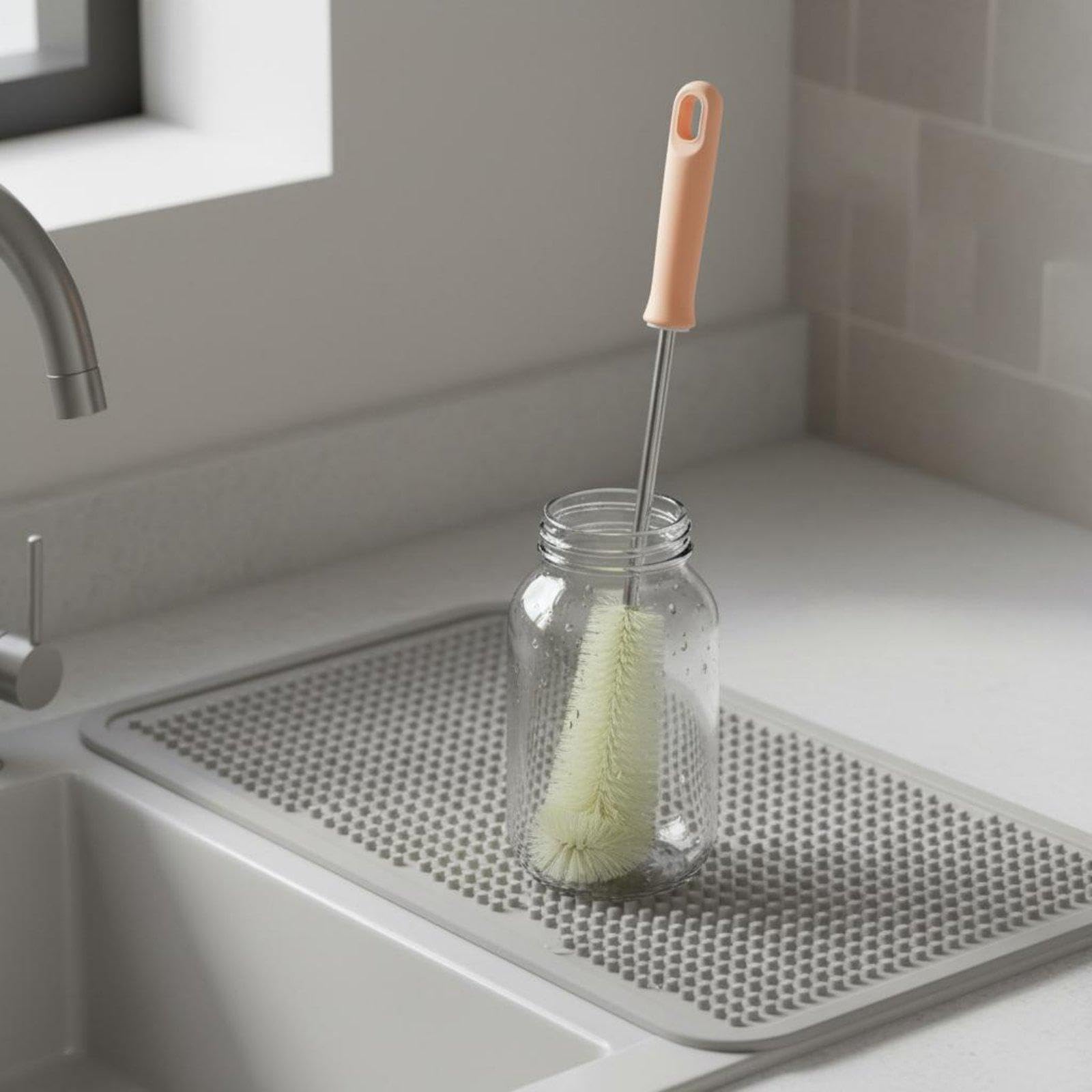 predolo Elektrische Rührbecher Tasse mit Automatischem Edelstahl Rührwerk für Heißgetränke Kaltgetränke Und Proteinshakes Inklusive Flaschenbürste für