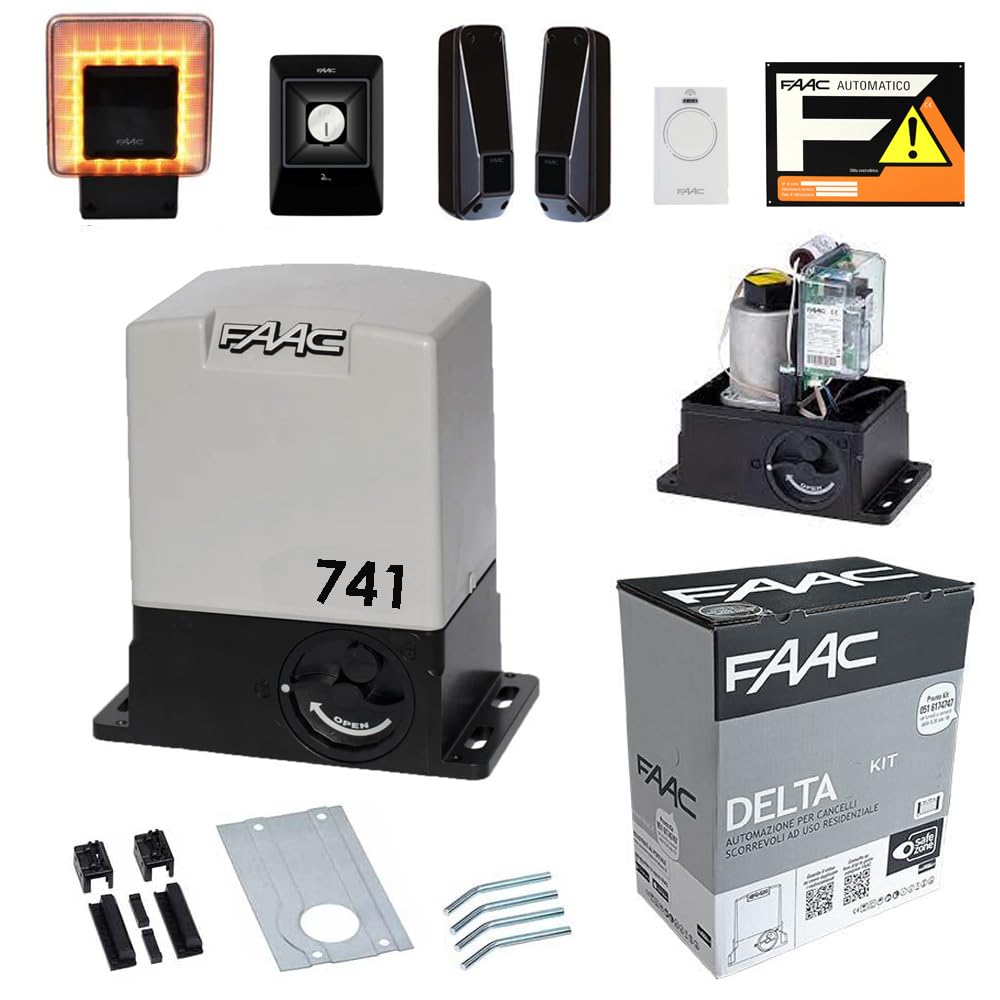 Dieffematic FAAC 109781 741 Kit Cancello Scorrevole - Apricancello Automazione Elettromeccanica 900kg 230V