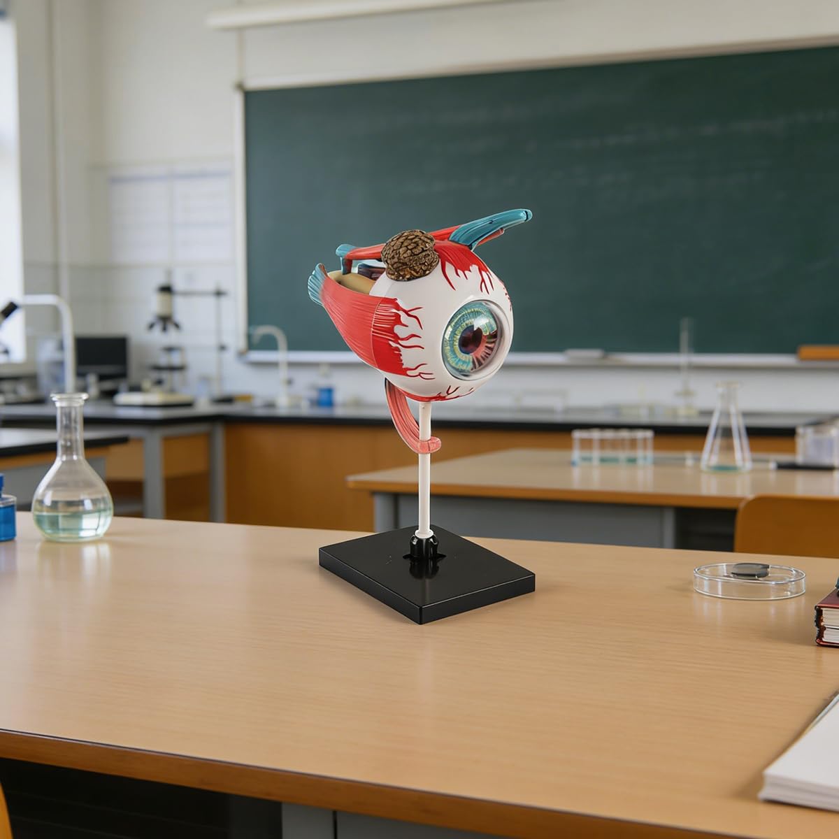 Modelo anatómico del Ojo Humano, Modelo del Globo Ocular de la exhibición de la educación del Ojo Humano para la educación con 16 Piezas Desmontables