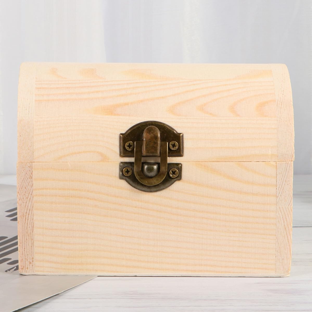 KICHOUSE Small Wooden Jewelry Box DIY Jewelry Storage Container for Drawer image 4