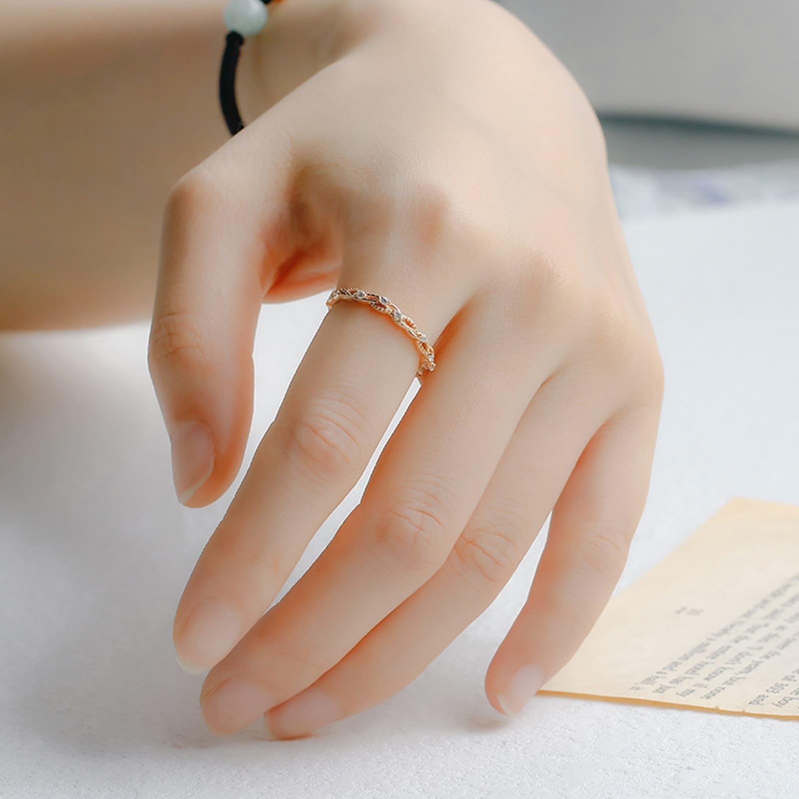 Fede nuziale in oro 9 K/14 K/18 K con diamante, 2,2 mm, infinito