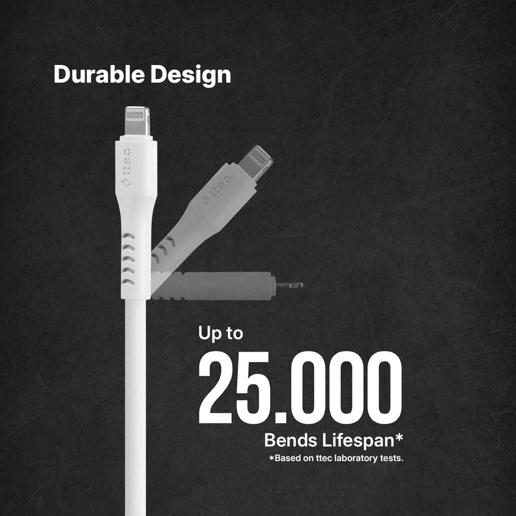 ttec USB-C - Lightning Hızlı Şarj Kablosu 120cm 2DK60B